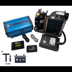 CTM CT-6S Kit de 12 V DC Aire acondicionado marino 6000 BTU con inversor de 1200 W