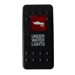 ACTUATOR "UNDER WATER LIGHTS STYLE V, BLK 1RED LENS