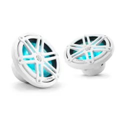 M3-770X-S-Gw-i 7.7-inch (196 mm) Marine Coaxial Speakers, White Sport Grilles with RGB LED Lighting