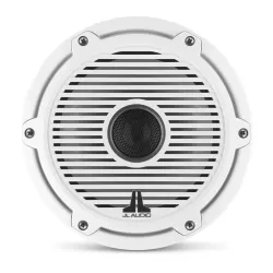 M6-770X-C-GwGw 7.7-inch (196 mm) Marine Coaxial Speakers, Gloss White Trim Ring, Gloss White Classic Grille, Black Tweeter Mesh