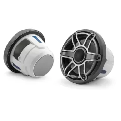 M6-880X-S-GmTi 8.8-inch (224 mm) Marine Coaxial Speakers, Gray Metallic Trim Ring, Titanium Sport Grille