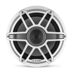 M6-880X-S-GwGw 8.8-inch (224 mm) Marine Coaxial Speakers, Gloss White Trim Ring, Gloss White Sport Grille