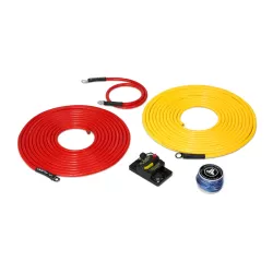 XMD-PCS50A-1-L20 Premium 6 AWG 12V Power Marine Connection Kit, Single Amplifier, Within 20 ft of Battery