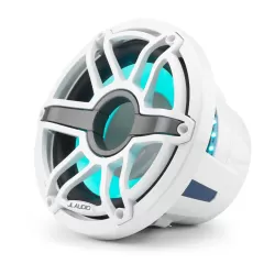 M6-10IB-S-GwGw-i-4 10-inch (250 mm) Marine Subwoofer Driver with Transflective™ LED Lighting, Gloss White Trim Ring, Gloss White Sport Grille, 4 Ω