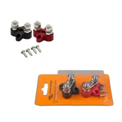 Dual Terminal Stud M8-linked set (1red/1 black)